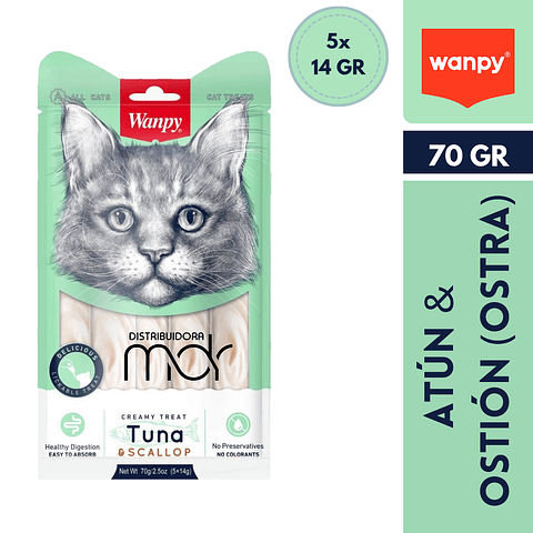 WANPY CREAMY TREAT TUNA & SCALLOP 70 GR