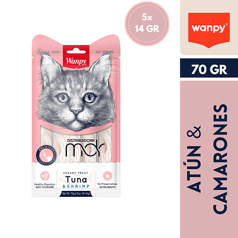 WANPY CREAMY TREAT TUNA & SHRIMP 70 GR