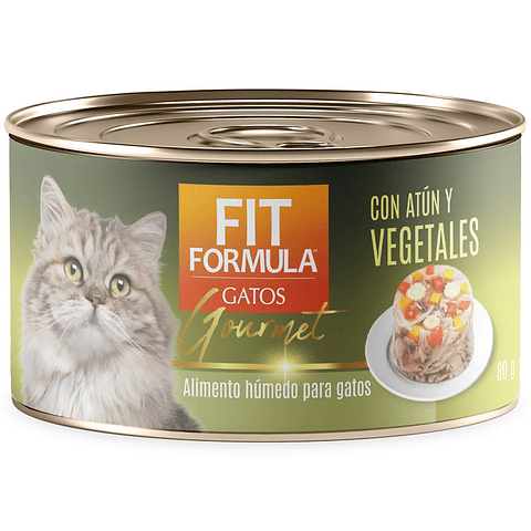 FIT FORMULA GATO LATA GOURMET ATÚN Y VEGETALES 80GR