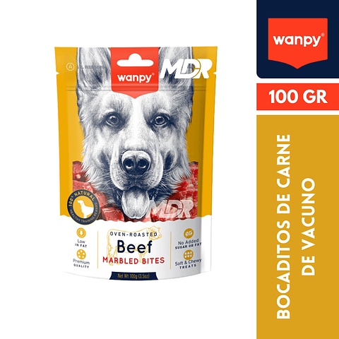 WANPY BEEF MARBLED BITES 100 GR