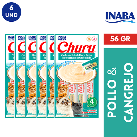 CHURU POLLO & CANGREJO 56GR - 6 UND