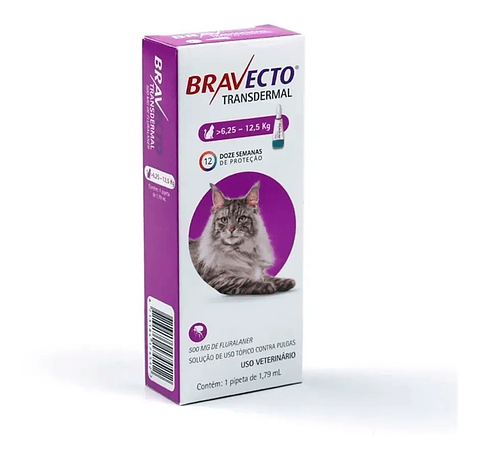 BRAVECTO GATO - ANTIPARASITARIO PIPETA  6,25KG - 12,5KG