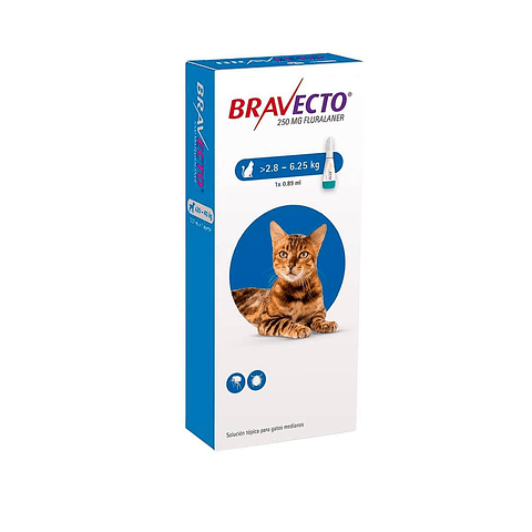 BRAVECTO GATO - ANTIPARASITARIO PIPETA  2,8KG - 6,25KG