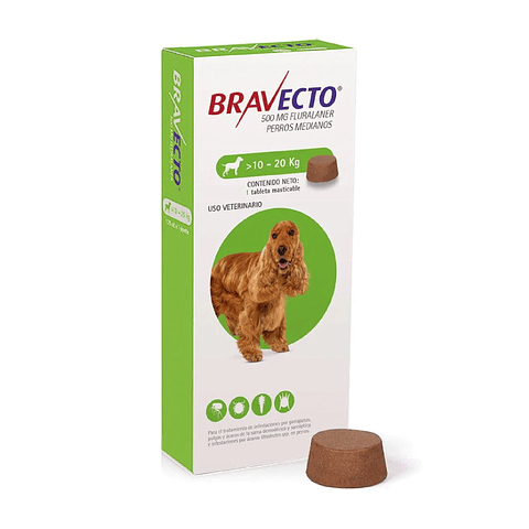BRAVECTO - ANTIPARASITARIO MASTICABLE PERRO 10KG - 20KG