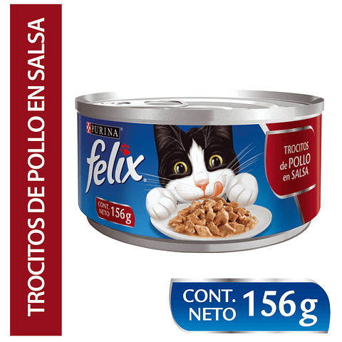 FELIX LATA TROCITOS DE POLLO EN SALSA 156GR X6 UND