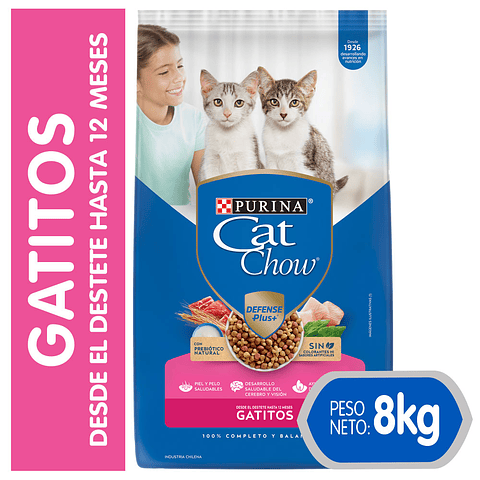 CAT CHOW GATITOS DEFENSE PLUS 8KG