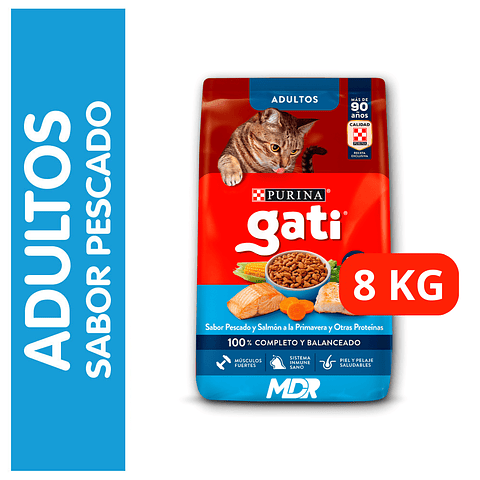 PURINA GATI ADULTO SABOR PESCADO 8KG