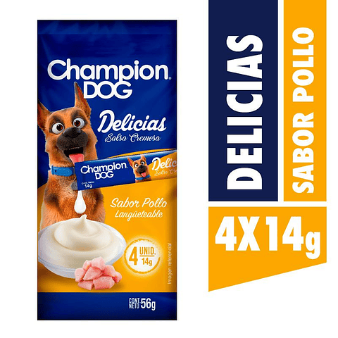 CHAMPION DOG DELICIAS CREMOSAS POLLO 56GR