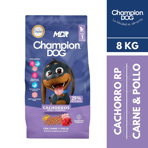 CHAMPION DOG CACHORRO RAZA PEQUEÑAS 8KG