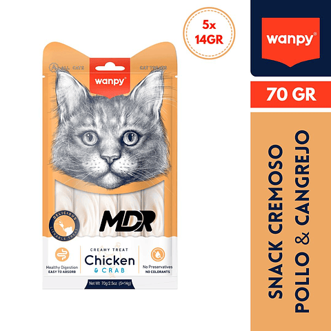 WANPY CREAMY TREAT CHICKEN & CRAB 70GR