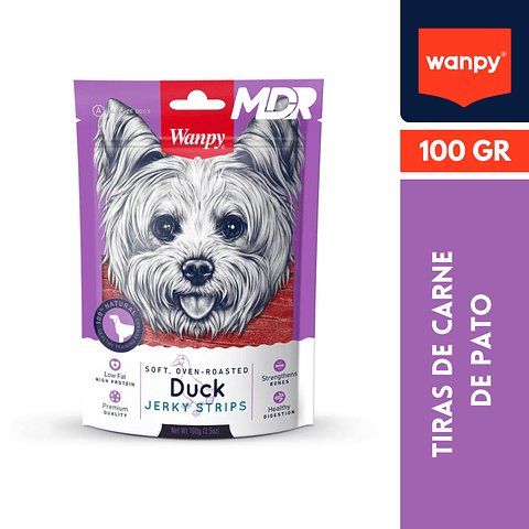 WANPY DUCK JERKY STRIPS 100GR