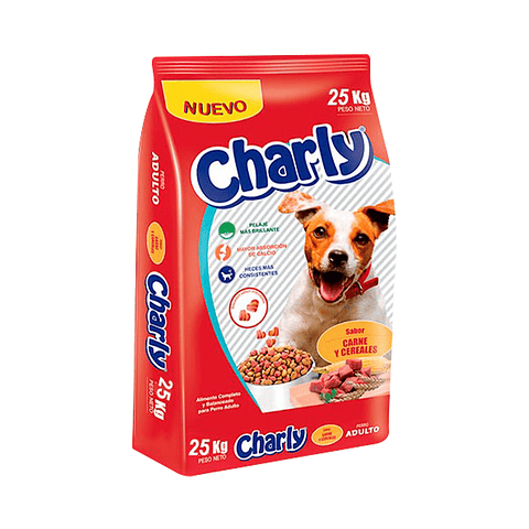 CHARLY ADULTO CARNE Y CEREALES 25KG
