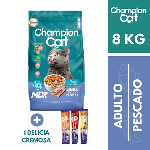 CHAMPION CAT ADULTO PESCADO 8 KG