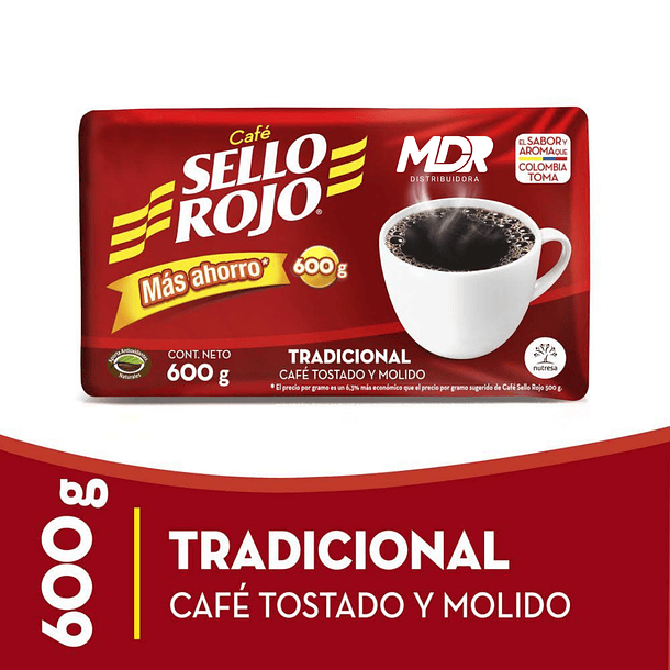 CAFE SELLO ROJO 600GR x10 UND