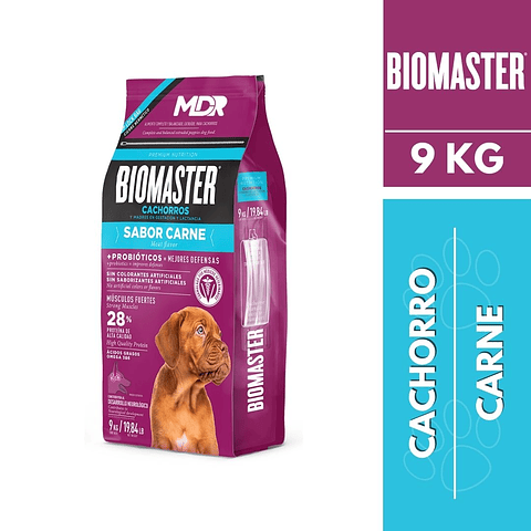 BIOMASTER CACHORRO SABOR CARNE 9 KG