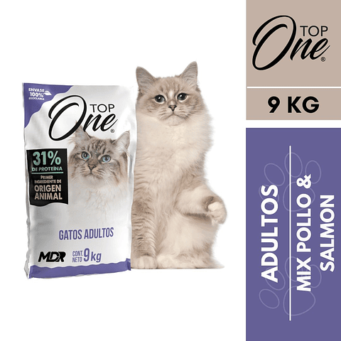 TOP ONE GATO ADULTO 9KG