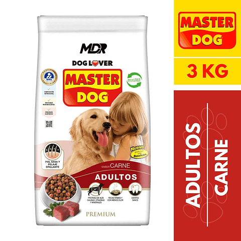 MASTER DOG ADULTO CARNE 3KG