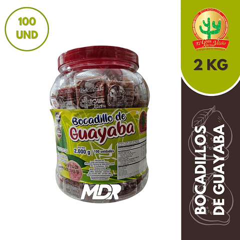 TARRO DE BOCADILLOS DE GUAYABA 2KG - BULTO