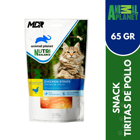 ANIMAL PLANET NB CAT SNACK TIRITAS DE POLLO 65 GR