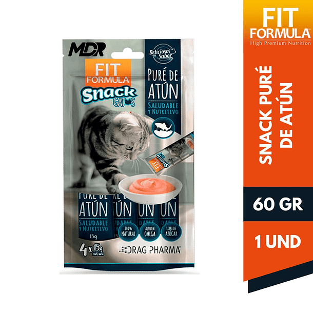 FIT FORMULA SNACK GATO PURE DE ATÚN 60 GR 1