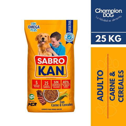 SABROKAN CARNE Y CEREALES 25 KG