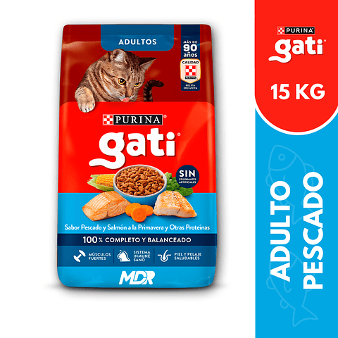 PURINA GATI ADULTO PESCADO 15KG