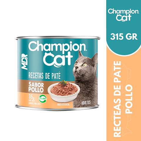 CHAMPION CAT RECETAS EN PATE LATAS POLLO 315GR