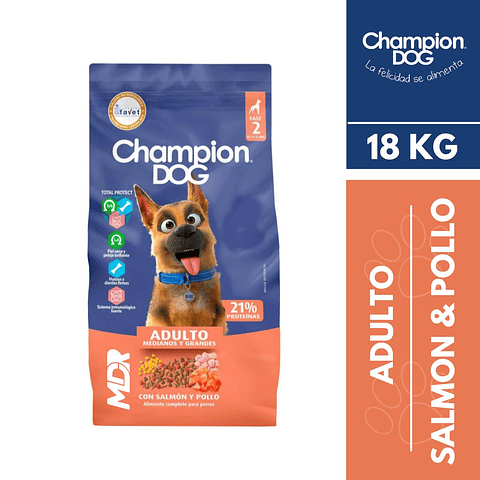 CHAMPION DOG ADULTO POLLO & SALMON 18KG