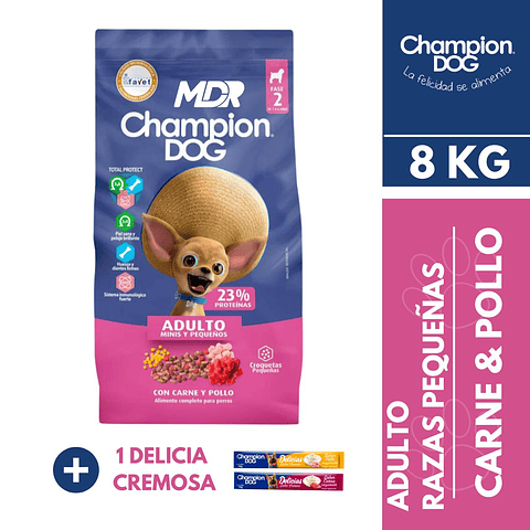 CHAMPION DOG ADULTO RAZAS PEQUEÑAS 8 KG