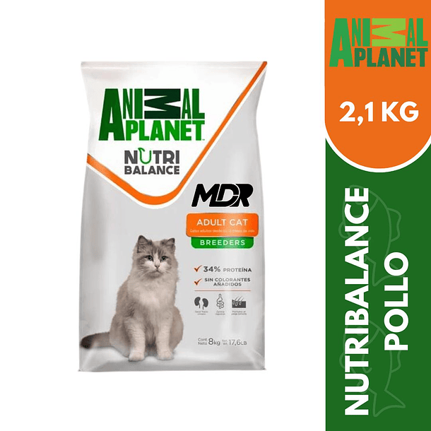 ANIMAL PLANET NUTRIBALANCE GATO ADULTO 2,1KG