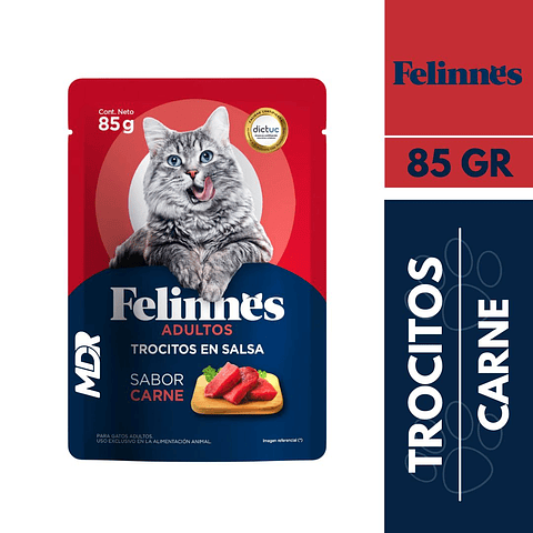 FELINNES TROCITOS EN SALSA CARNE SACHET 85GR x12 UND