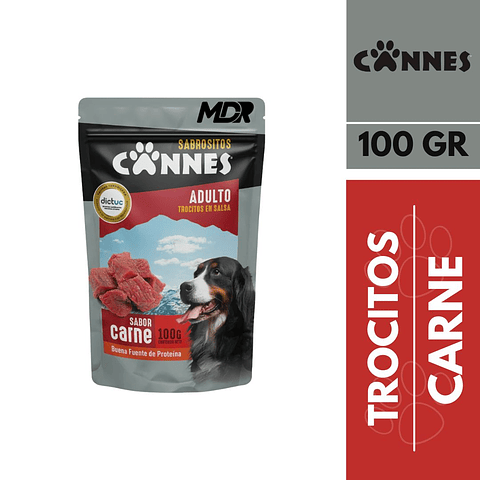 CANNES SACHET TROCITOS EN SALSA CARNE 100GR x24 UND