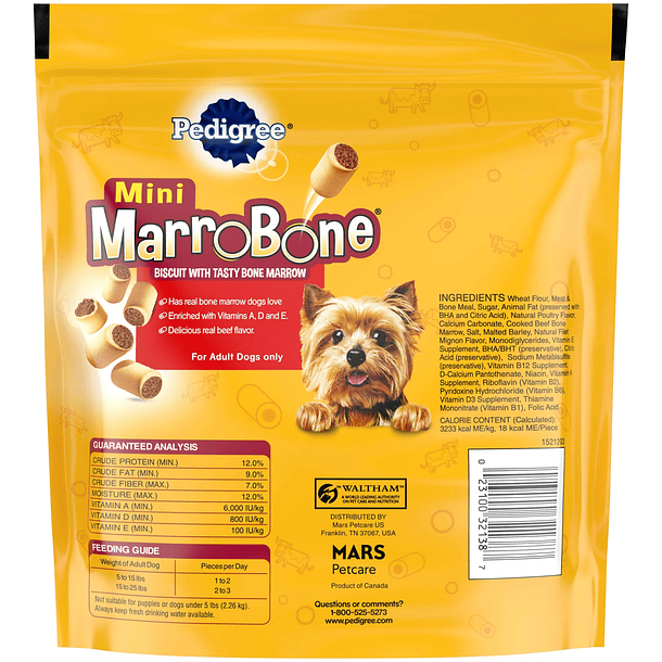 PEDIGREE SNACK MARROBONE MINI SABOR A CARNE 425 GR 2