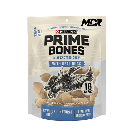 Purina PRIME BONES SNACK MINI SABOR PATO 16 UND