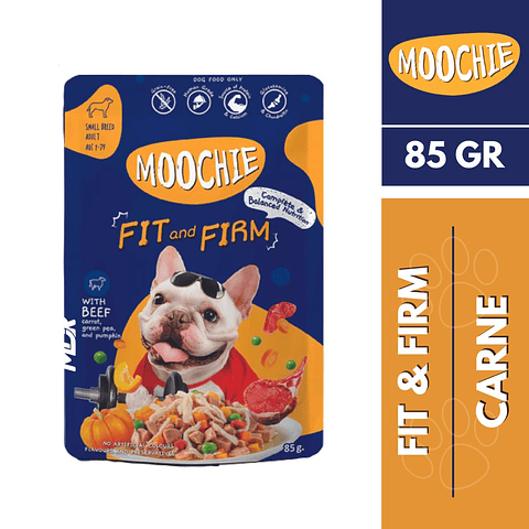 MOOCHIE SOBRE PERRO FIT Y FIRME CARNE 85GR X12UND