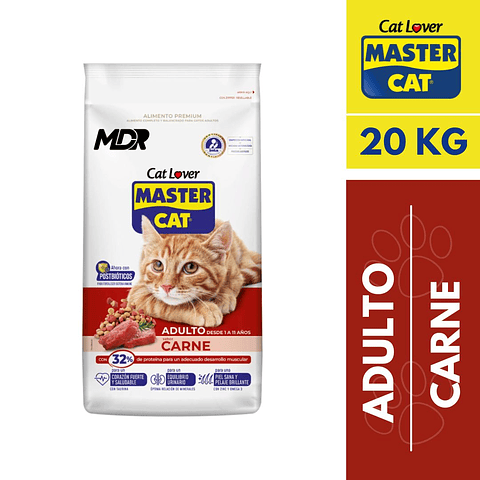 MASTER CAT ADULTO CARNE 20KG