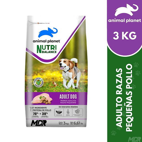 ANIMAL PLANET NUTRIBALANCE PERRO ADULTO PEQUEÑAS 3KG