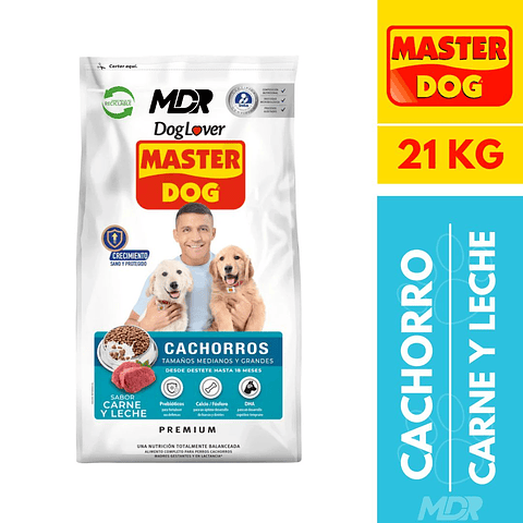 MASTER DOG CACHORRO CARNE Y LECHE 21 KG