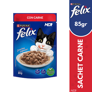 FELIX SACHET ADULTO CLASSIC ADULTO CARNE 85GR x24 UND