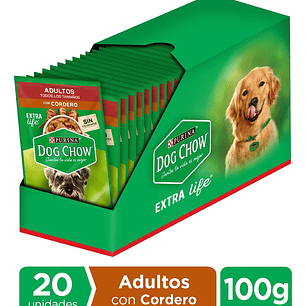 DOG CHOW SACHET CORDERO 100GR x20 UND