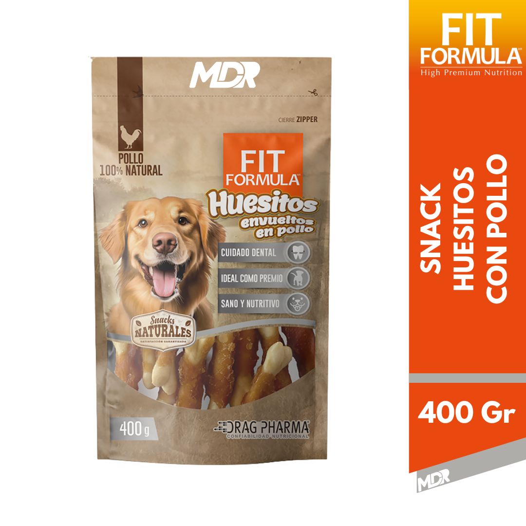 FIT FORMULA SNACK NATURALES HUESITOS EN POLLO 400 GR 1