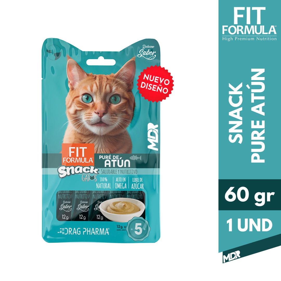 FIT FORMULA SNACK GATO PURE DE ATÚN 60 GR 1