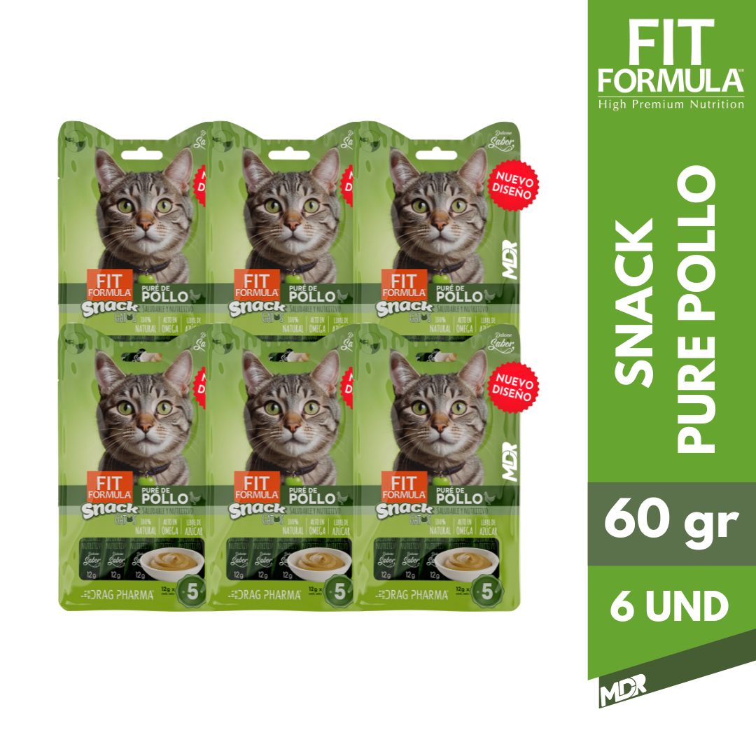 FIT FORMULA SNACK GATO PURE DE POLLO 60 GR 2