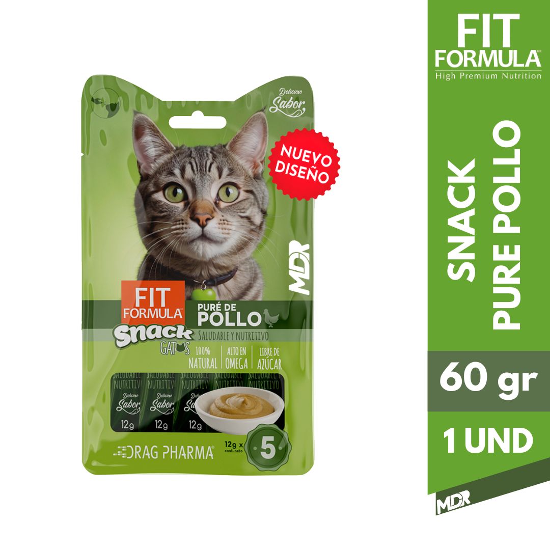 FIT FORMULA SNACK GATO PURE DE POLLO 60 GR 1