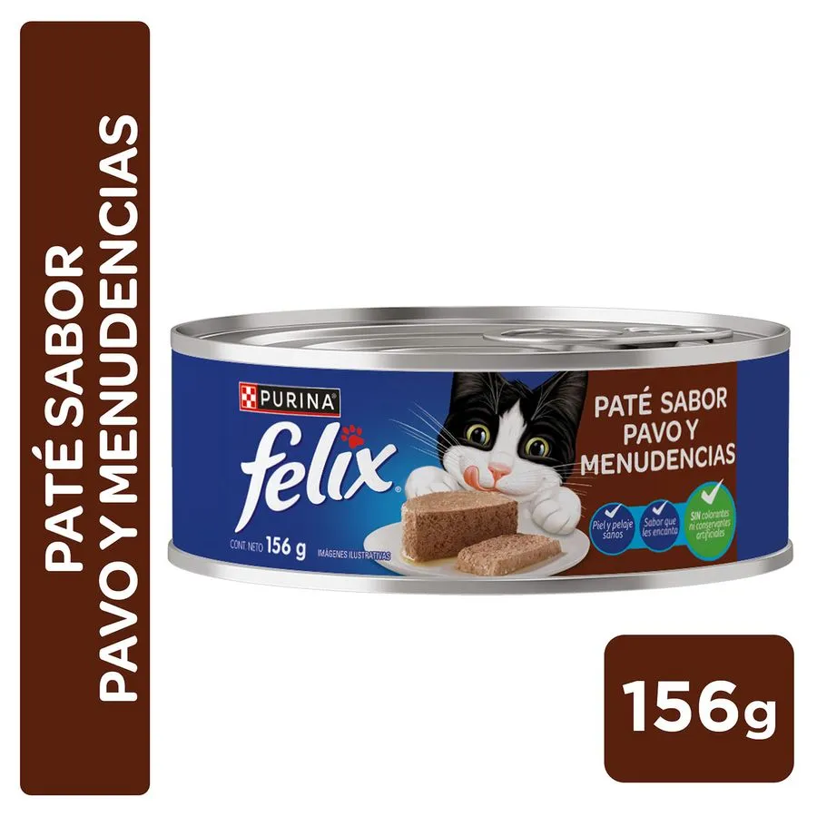 FELIX LATA PATE DE PAVO & MENUDENCIAS 156GR X24 UND 1