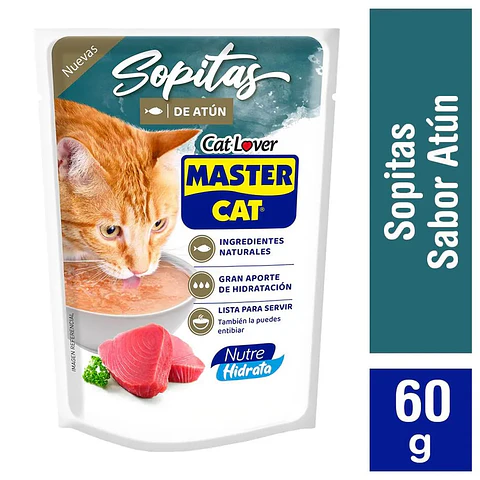 MASTER CAT SOPITAS SABOR ATÚN 60GR x20 UND