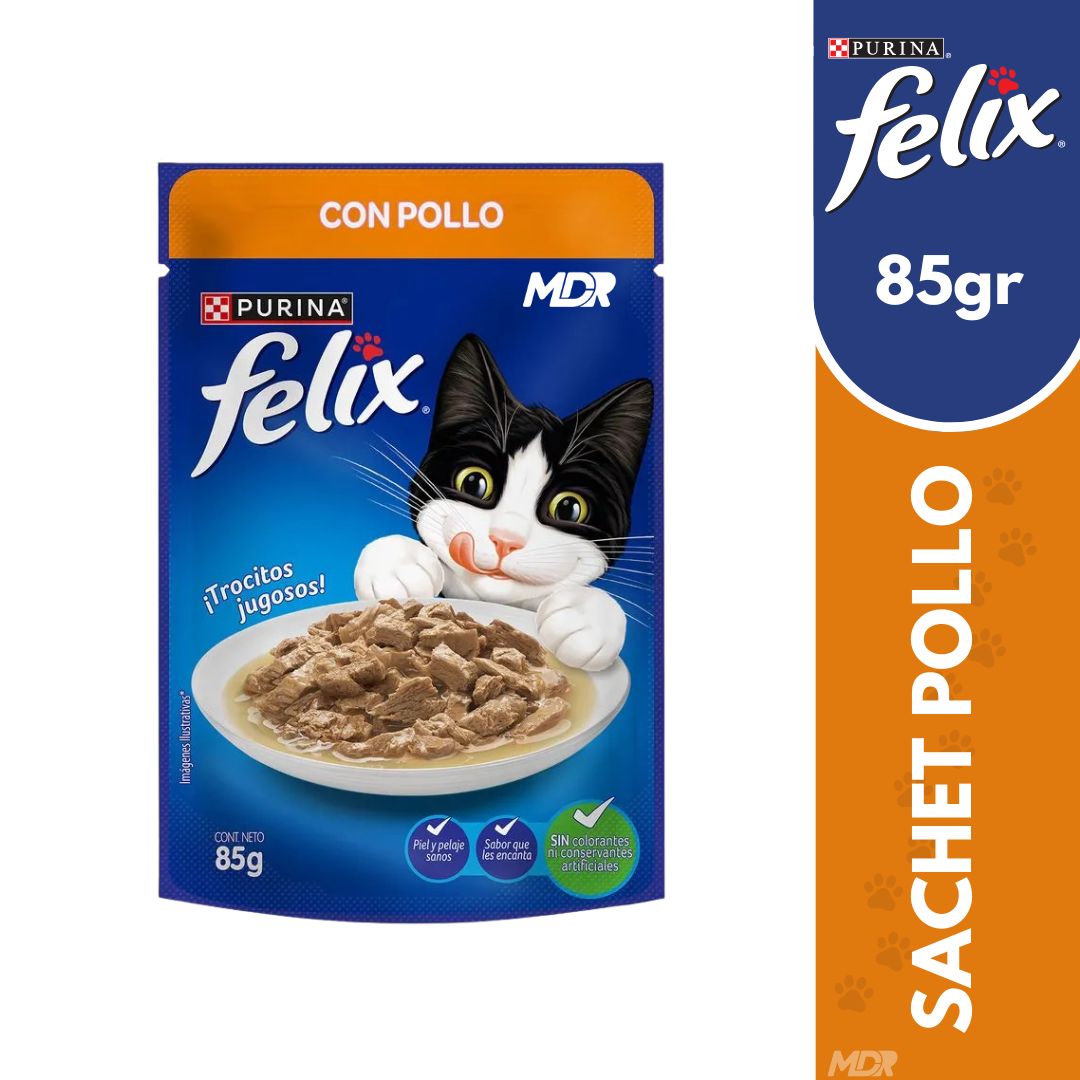 FELIX SACHET ADULTO CLASSIC POLLO 85GR x15 UND 1