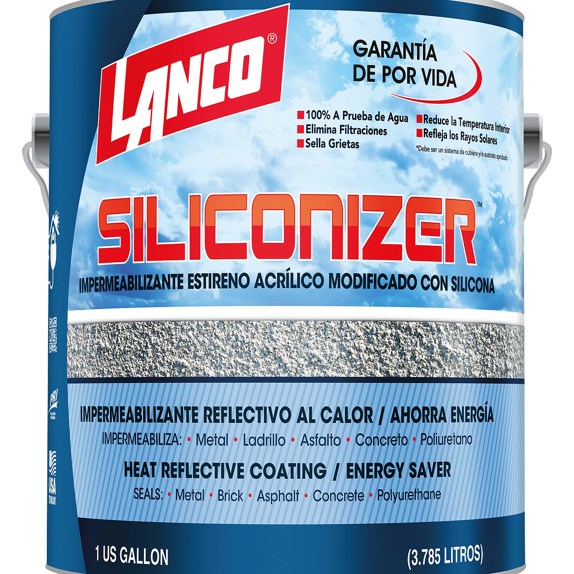 Lanco Sellador de Techos Siliconizer (Disponible en Múltiples Colores) 1