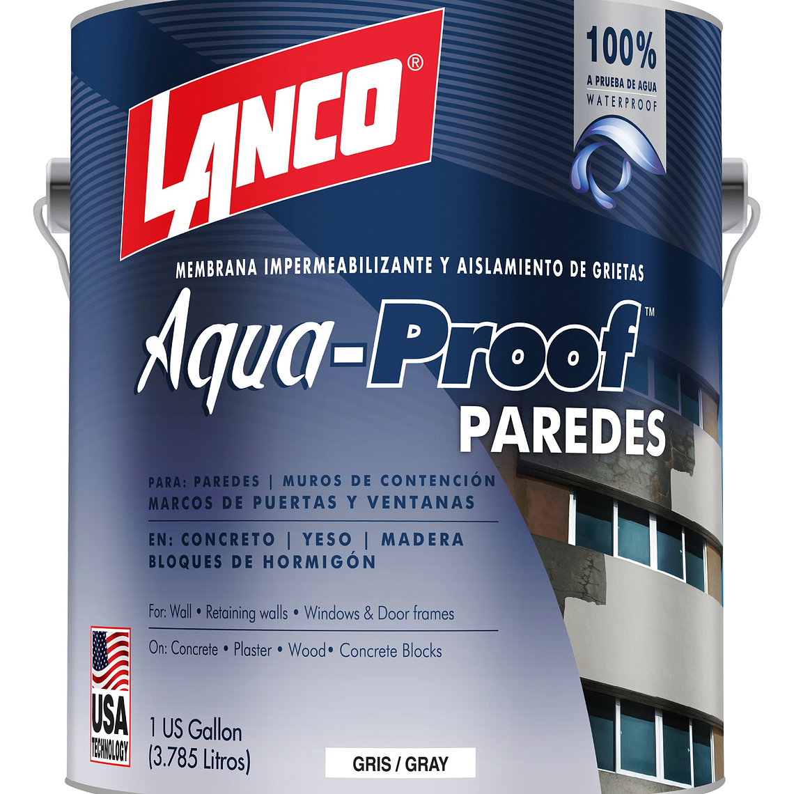 Lanco Membrana Impermeabilizante Aqua Proof  Paredes (GRIS) 2
