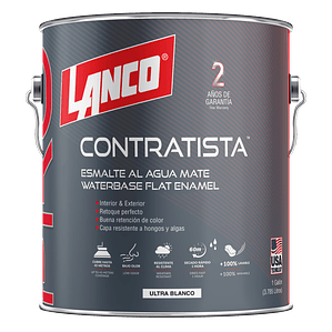 Lanco Esmalte Al Agua Pro Contratista Blanco